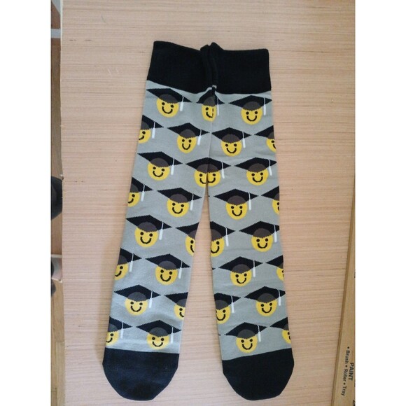 Graduation Socks Smile Face High School Senior College Student Gift - Picture 5 of 6